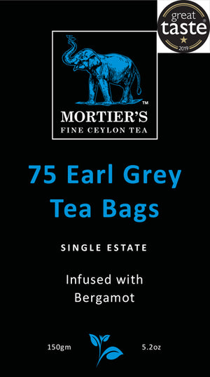 75 EARL GREY TEA BAGS INFUSED WITH NATURAL OIL OF BERGAMOT