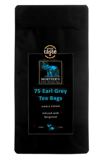 75 EARL GREY TEA BAGS INFUSED WITH NATURAL OIL OF BERGAMOT