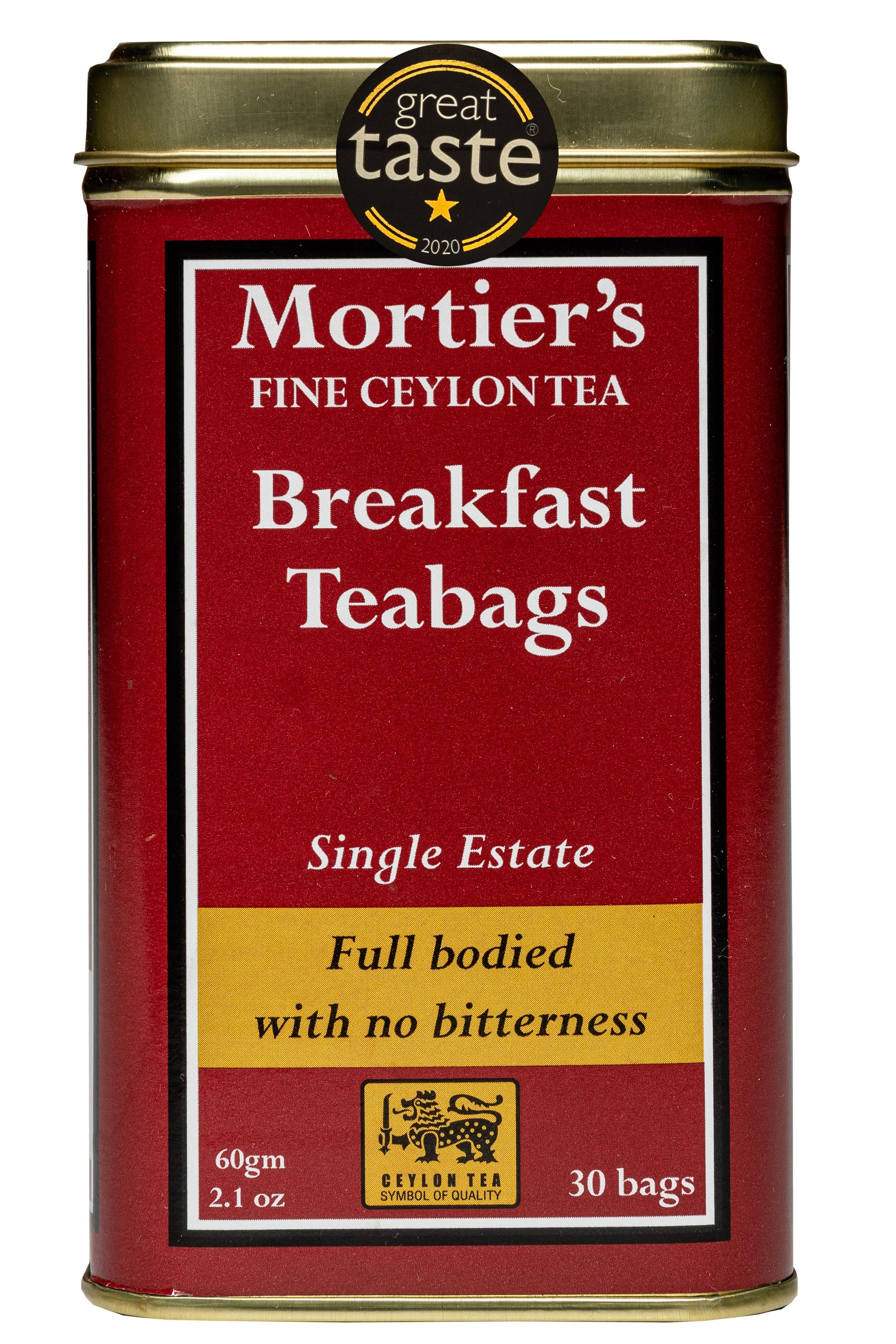 GREAT TASTE AWARD - TEA BAGS IN A CADDY - CEYLON BREAKFAST (30)